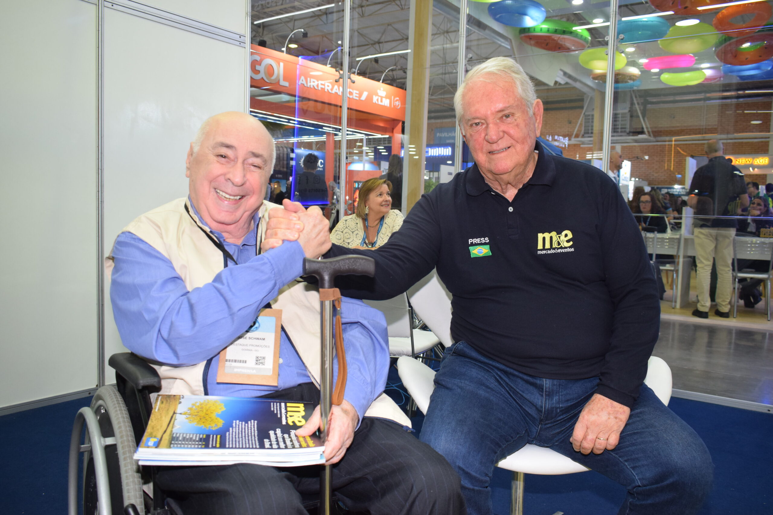 José Schwam, da Destaque Promoções e Roy Taylor, do M&E José Schwam, da Destaque Promoções e Roy Taylor, do M&E