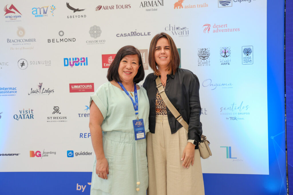Leila Minatogawa, da TGK Travel, e Claudine Blanco, do Grupo Viajar Leila Minatogawa, da TGK Travel, e Claudine Blanco, do Grupo Viajar