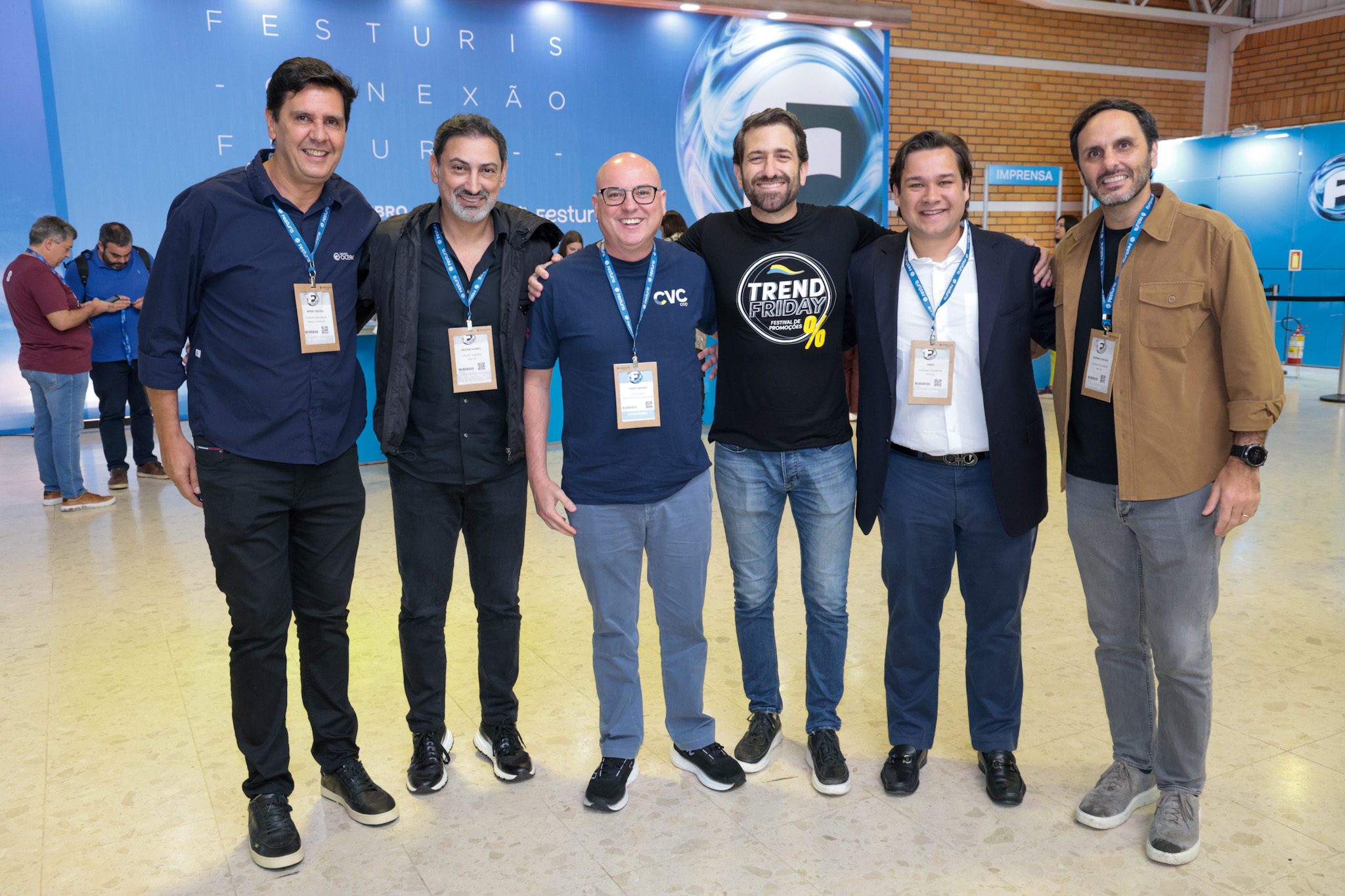 Mano Neves e Wisam Kamel, do Grupo Oceanic, Fábio Mader e Bruno Heleno, CVC Corp, Kiko Buerger, e José Eduardo Nahas, do Grupo Oceanic Mano Neves e Wisam Kamel, do Grupo Oceanic, Fábio Mader e Bruno Heleno, CVC Corp, Kiko Buerger, e José Eduardo Nahas, do Grupo Oceanic