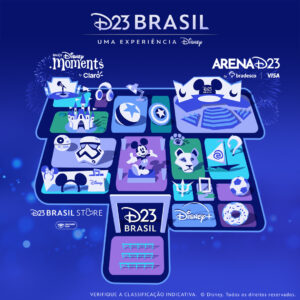 Mapa do evento divulgado nas redes sociais da D23 (Reprodução/X/@DisneyD23)