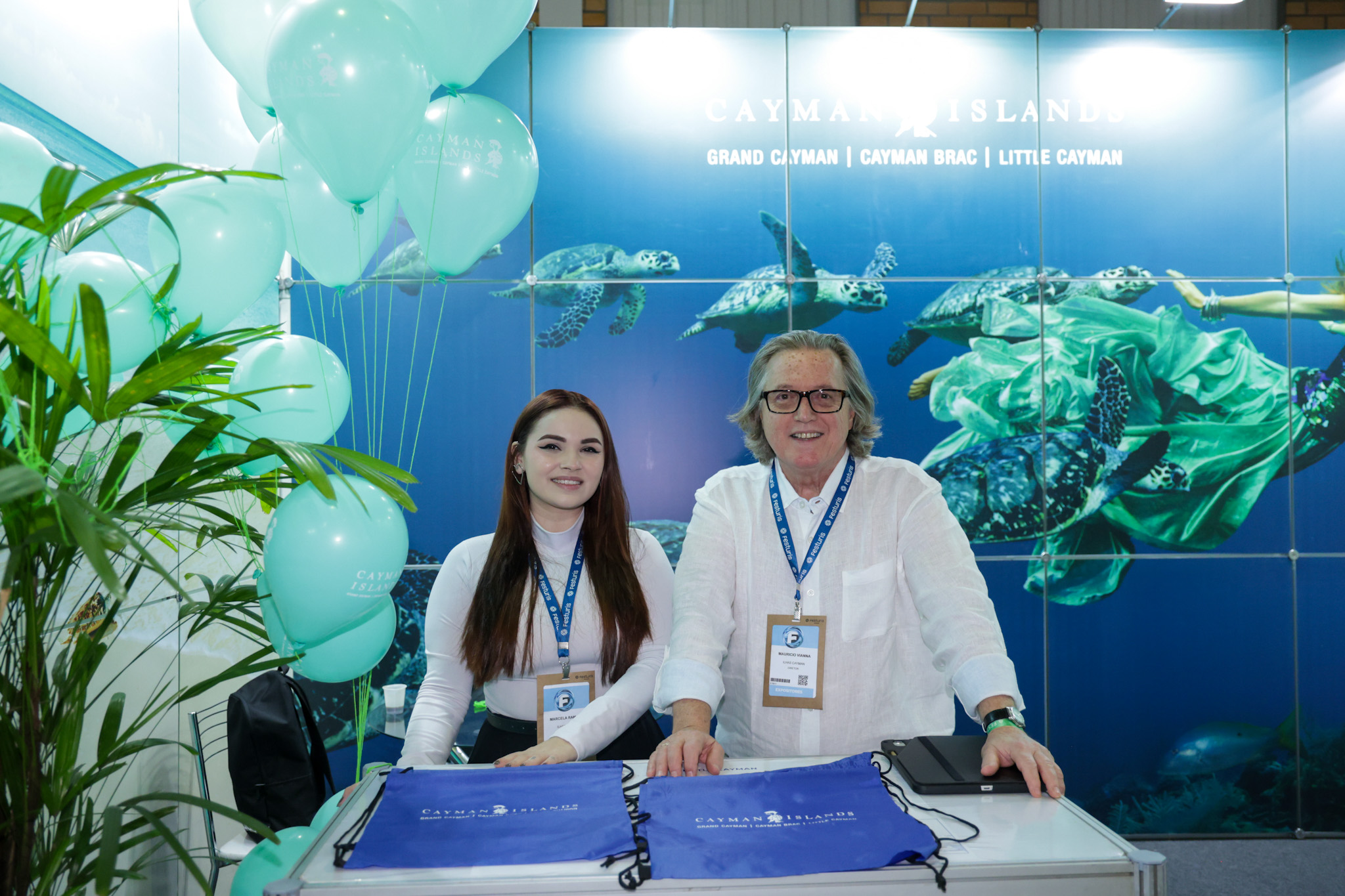 Marcela Thompson e Maurício Vianna, da Ilhas Cayman