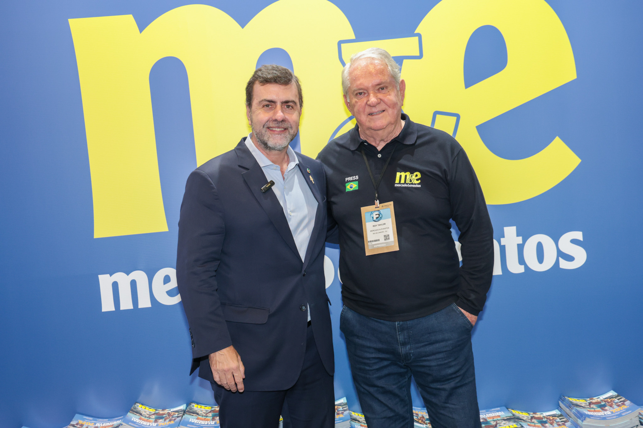 Marcelo Freixo, presidente da Embratur, e Roy Taylor, do M&E Marcelo Freixo, presidente da Embratur, e Roy Taylor, do M&E