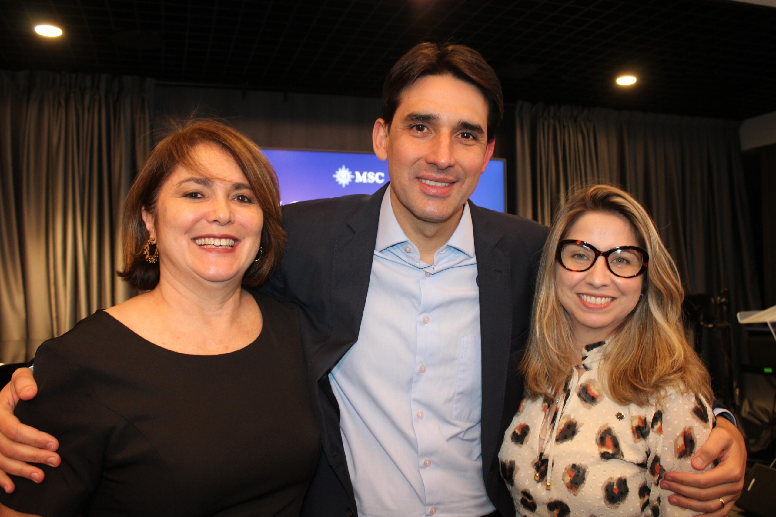 Ministro Silvio Costa Filho com Marcia Leite e Luciana Quintana, da MSC