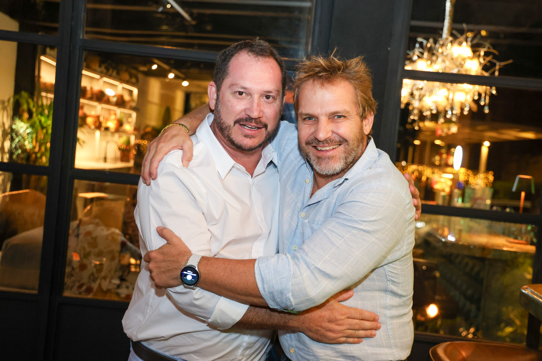 Pablo Zabala, da Discover Cruises, e Luiz Vieira, da Krooze