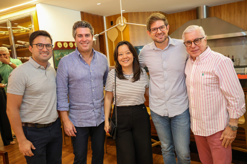 Paulo Henrique, da Air Europa, Juarez Cintra Neto, da Ancoradouro, Claudia Shishido e Gonzalo Romero, da Air Europa, e Juarez Cintra Filho, da Ancoradouro