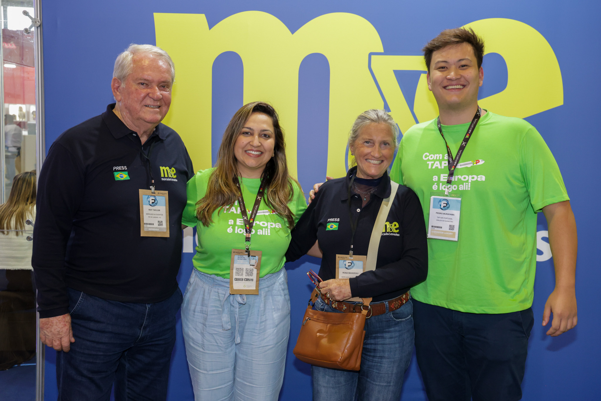Roy Taylor, do M&E, Suelda Vicente, da TAP, Rosa Masgrau, do M&E, e Pedro Murayama, da TAP Roy Taylor, do M&E, Suelda Vicente, da TAP, Rosa Masgrau, do M&E, e Pedro Murayama, da TAP
