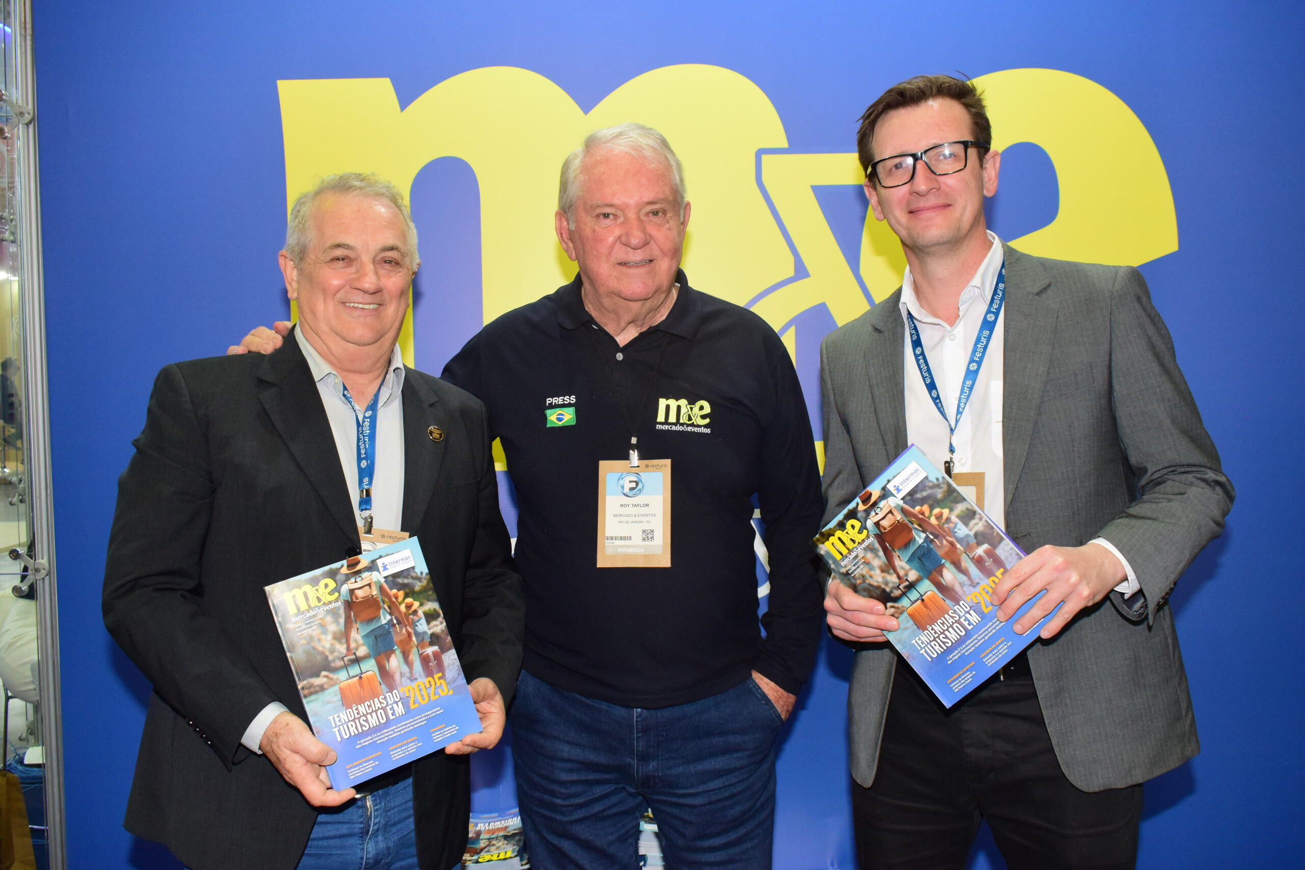 Roy Taylor, do M&E com Valdir Della Giustina e Orli Peri, do Centroserra Roy Taylor, do M&E com Valdir Della Giustina e Orli Peri, do Centroserra