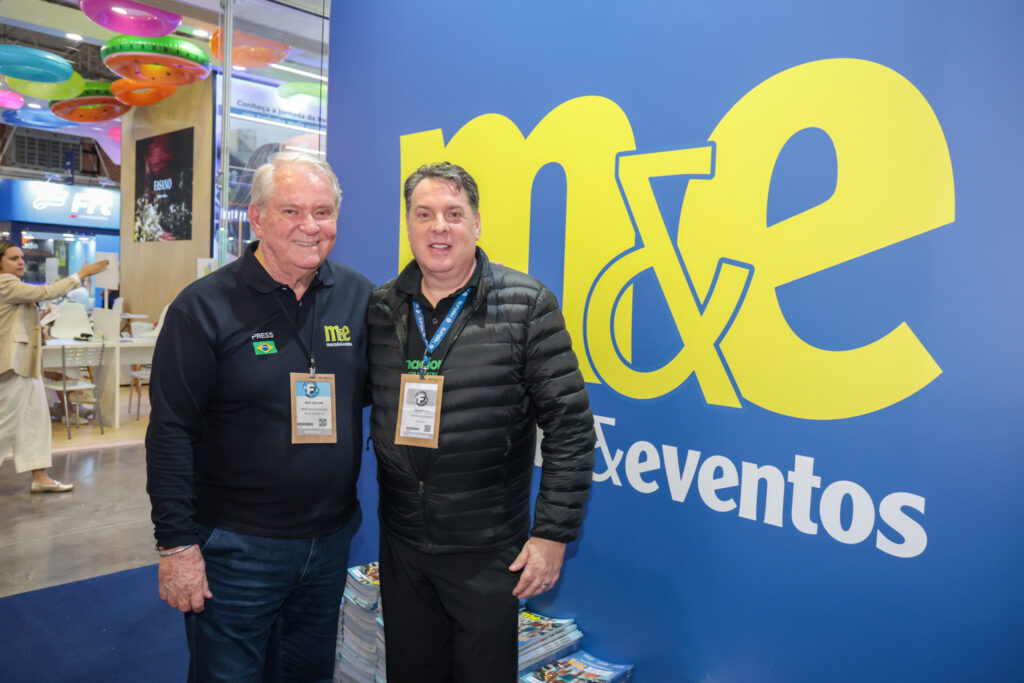 Roy Taylor, do M&E, e Ricardo Aly, do Nacional Inn