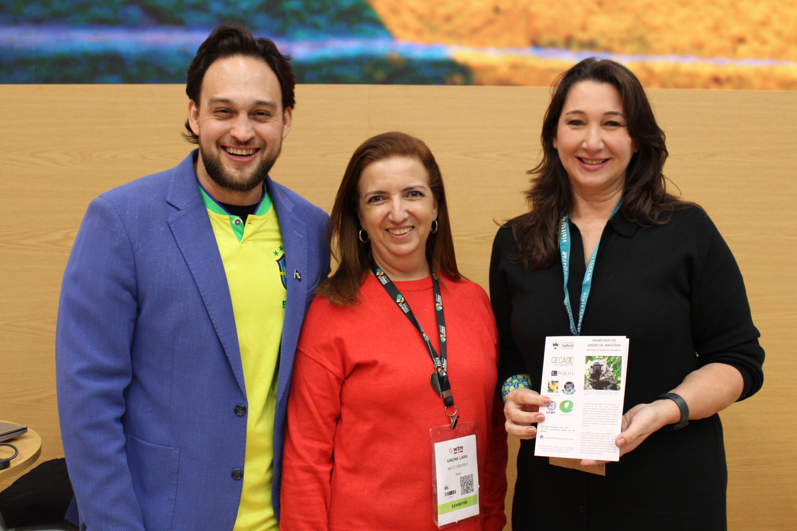 Secretário adjunto de Turismo de Mato Grosso, Felipe Wellaton, Simone Lara, coordenadora de Produtos da Secretaria de Turismo de MT, e Raquel Zanchet, da Jardim da Amazônia Secretário adjunto de Turismo de Mato Grosso, Felipe Wellaton, Simone Lara, coordenadora de Produtos da Secretaria de Turismo de MT, e Raquel Zanchet, da Jardim da Amazônia