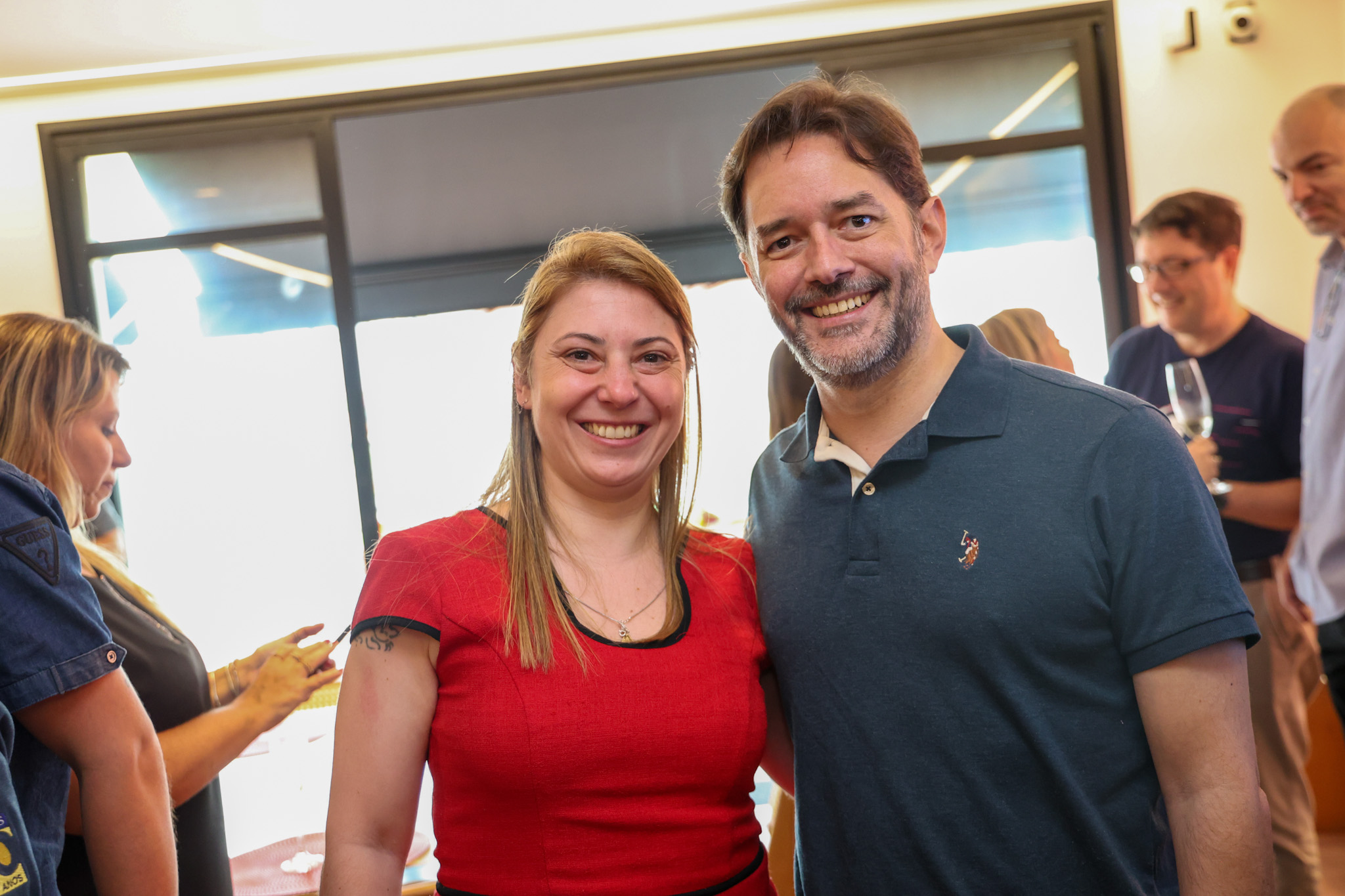 Soraya Romano, da Ancoradouro, e Diego Lopes, da ITA Airways