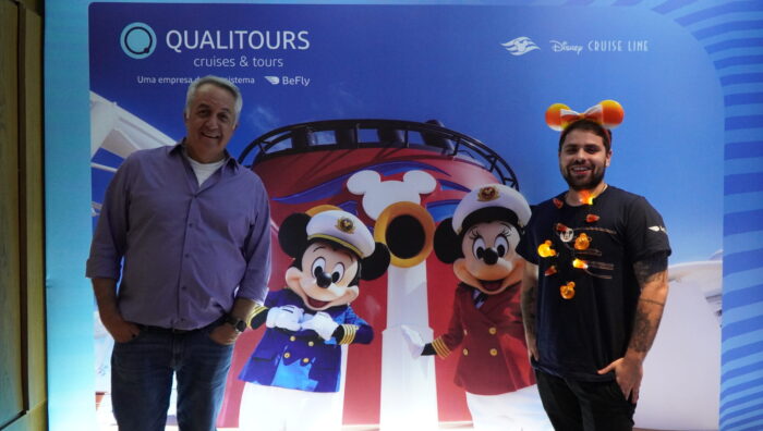 Qualitours lança venda online de cruzeiros Disney Cruise Line 1 Sylvio Ferraz e João Pedro Bárbaro (Divulgação/ Qualitours)