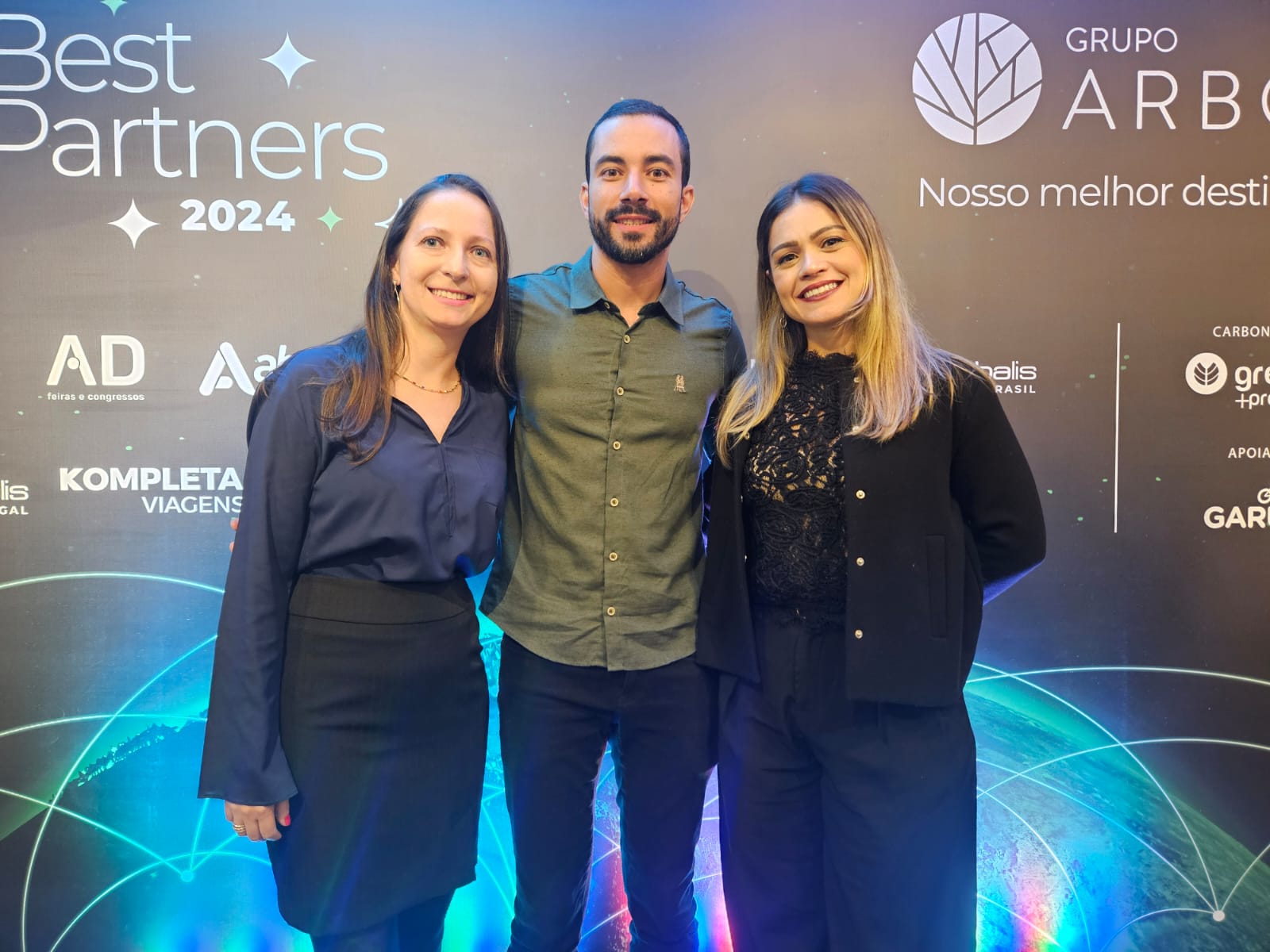 Lillian Tedeschi, Rafael Diogo e Alessandra Bocchile, da Latam