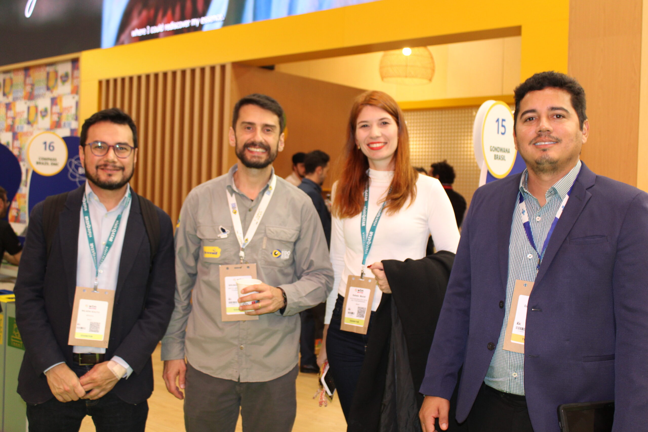 Wilken Souto, do MTur, Bruno Wendling, do MS, Rafaela Maciel, da Rota das Emoções (MA) e David Amorim, do Sebrae Wilken Souto, do MTur, Bruno Wendling, do MS, Rafaela Maciel, da Rota das Emoções (MA) e David Amorim, do Sebrae
