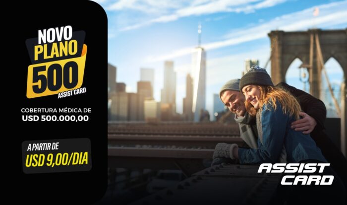 Novo seguro da Assist Card tem cobertura médica de US$ 500 mil por US$ 9 ao dia 1 Plano 500 chega com a proposta de oferecer o melhor custo-benefício do mercado (Divulgação/Assist Card)