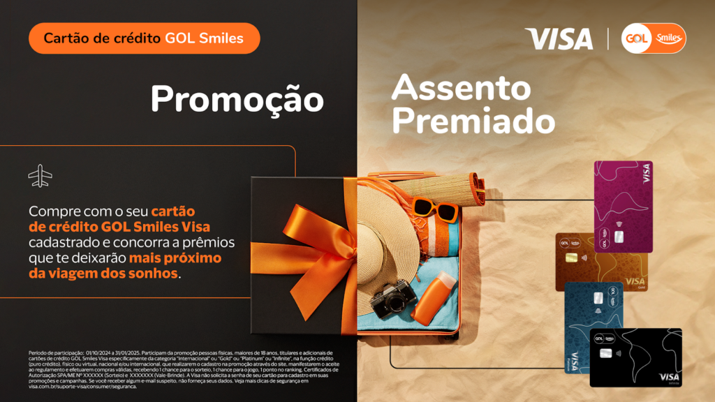 Smiles e Visa sorteiam milhas e pacotes completos de viagens na promoção 'Assento Premiado' 1 Smiles e Visa sorteiam milhas e pacotes completos de viagens na promoção 'Assento Premiado'