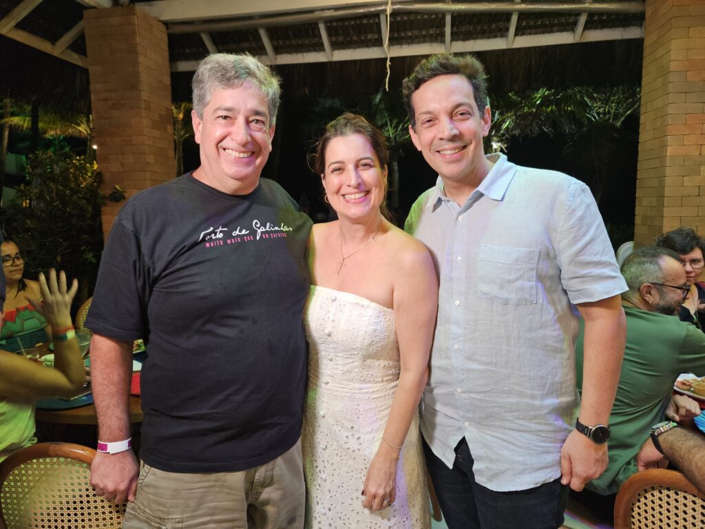 Otaviano Maroja, Milu Megale, da secretaria de Cultura de Recife, e Carlos Neves, marido de Milu Otaviano Maroja, Milu Megale, da secretaria de Cultura de Recife, e Carlos Neves, marido de Milu
