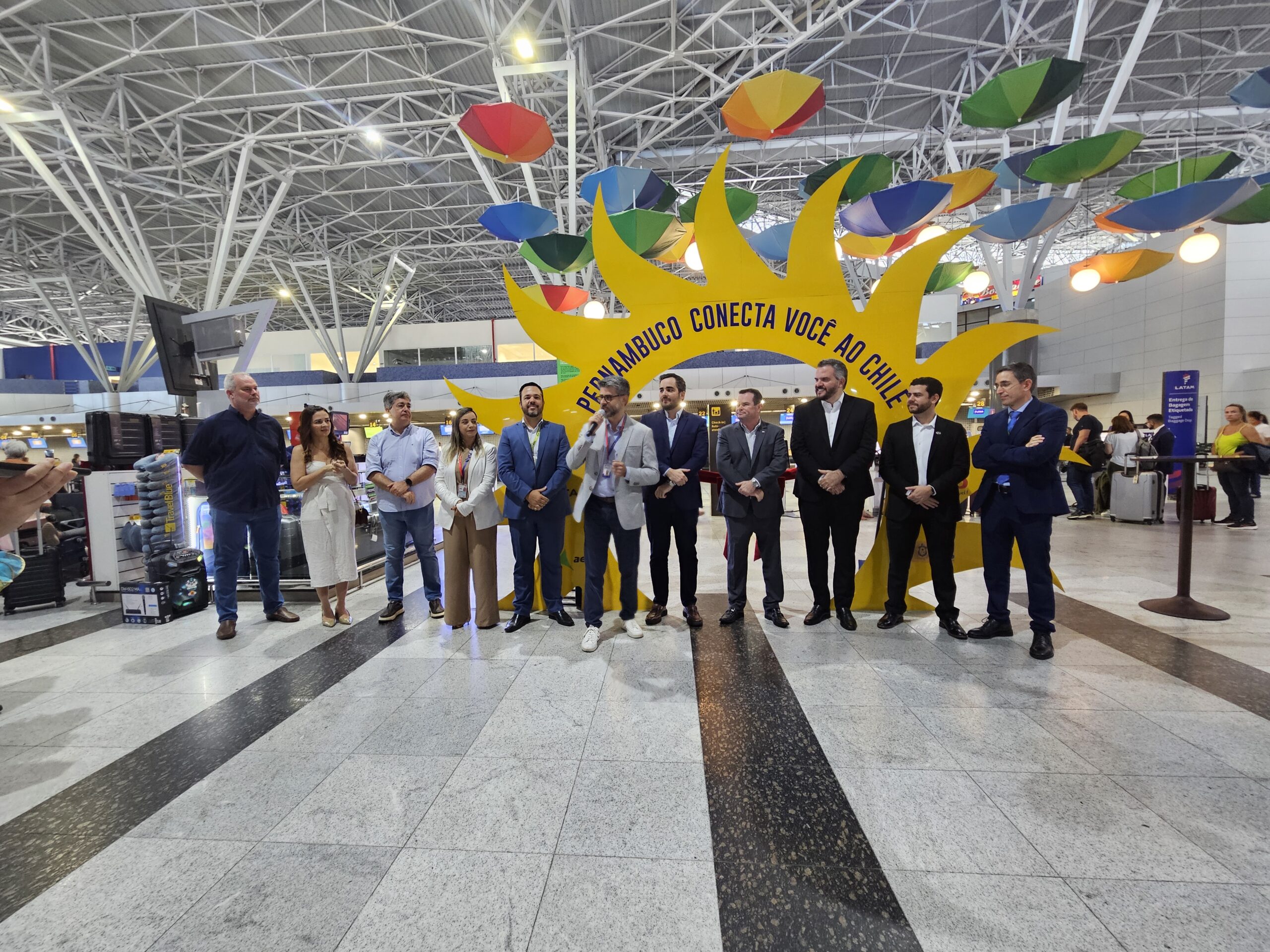 Anúncio da nova rota foi feita no aeroporto de Recife (PE) Anúncio da nova rota foi feita no aeroporto de Recife (PE)