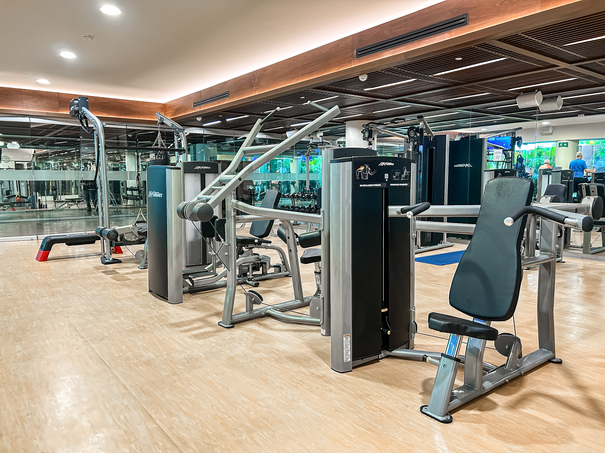 A academia do Hilton Cancun Mar Caribe All Inclusive Resort é completa