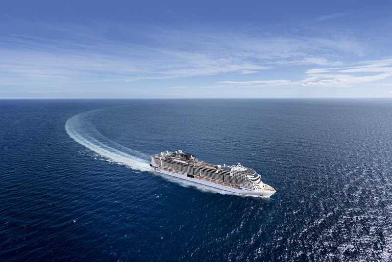 MSC Grandiosa inicia amanhã sua temporada de cruzeiros no Brasil 1 Até abril de 2025, o navio oferecerá roteiros de 6 a 8 noites com destino ao Nordeste brasileiro, além de visitas ao litoral Sudeste do país (Divulgação/MSC Cruzeiros)