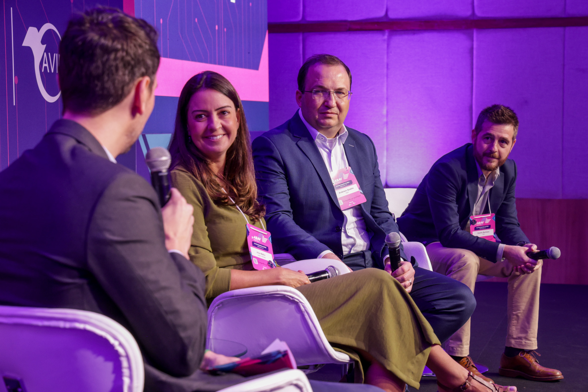 Bruno Waltrick, da Abav-SO Aviesp, Aline Mafra, da Latam, Anderson Serafim, da Azul, e Danilo Barbizan, da Gol