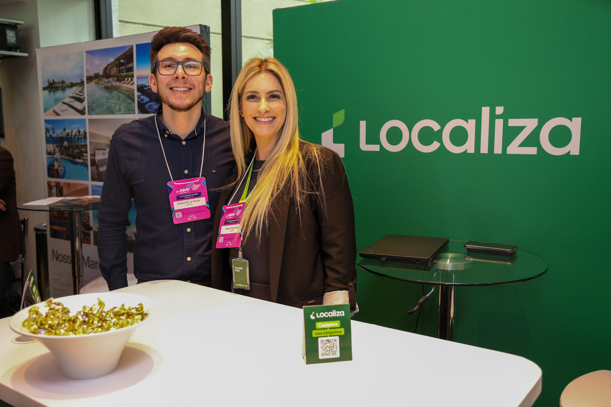 Cleyton de Souza e Juliane Pedro Bom, da Localiza