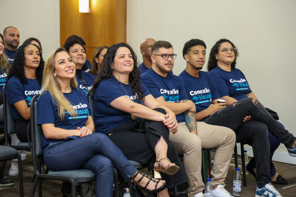 Colaboradores da Visual Turismo durante evento em São Paulo