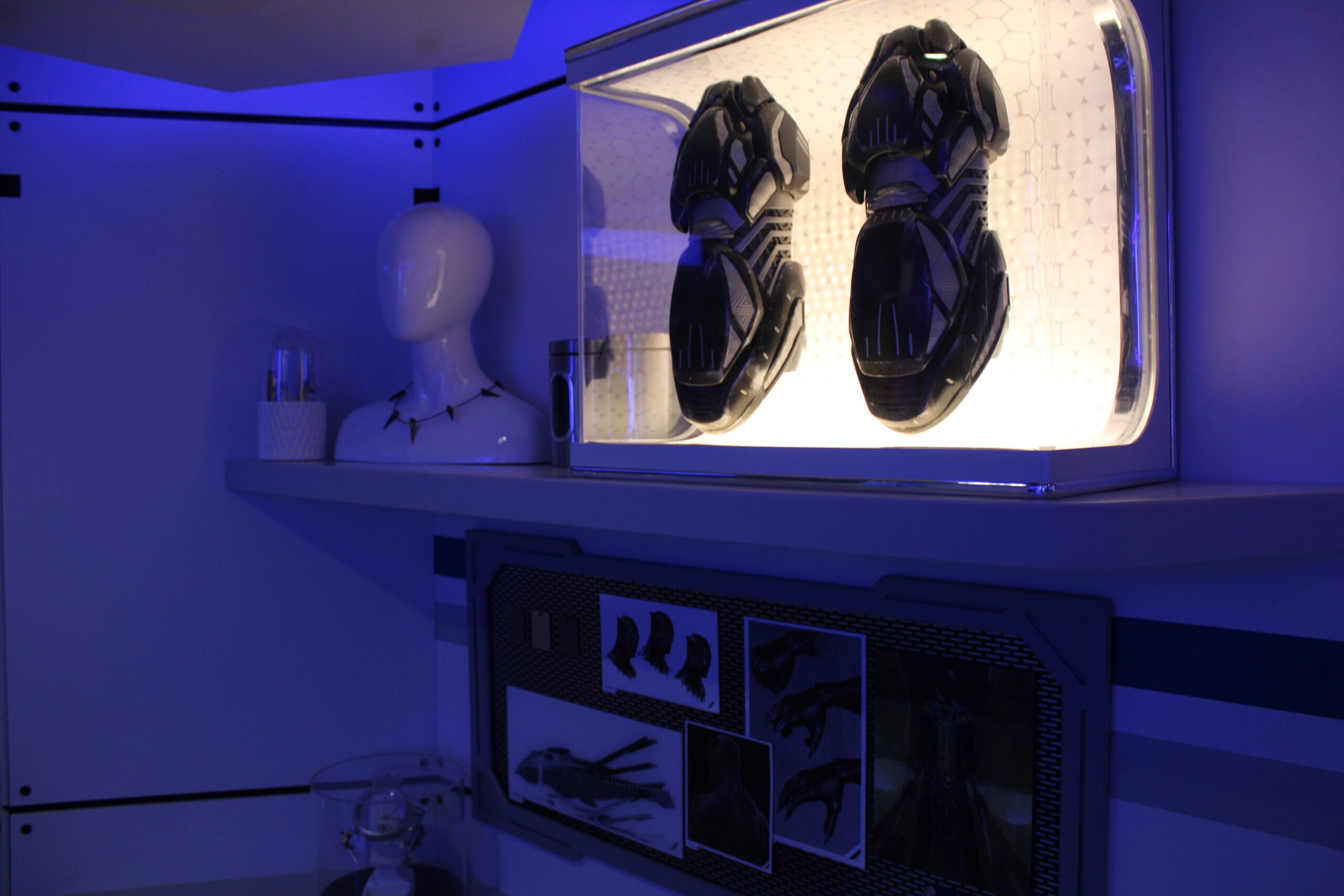 Detalhes do traje do personagem Pantera Negra