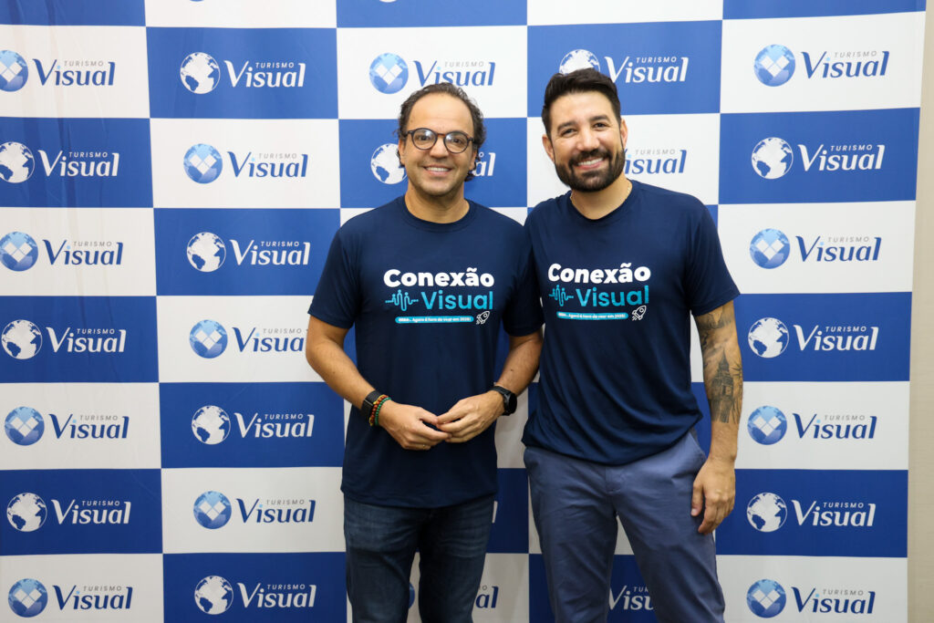 Fabio Godinho, CEO da CVC Corp, e Hugo Lagares, diretor da Visual