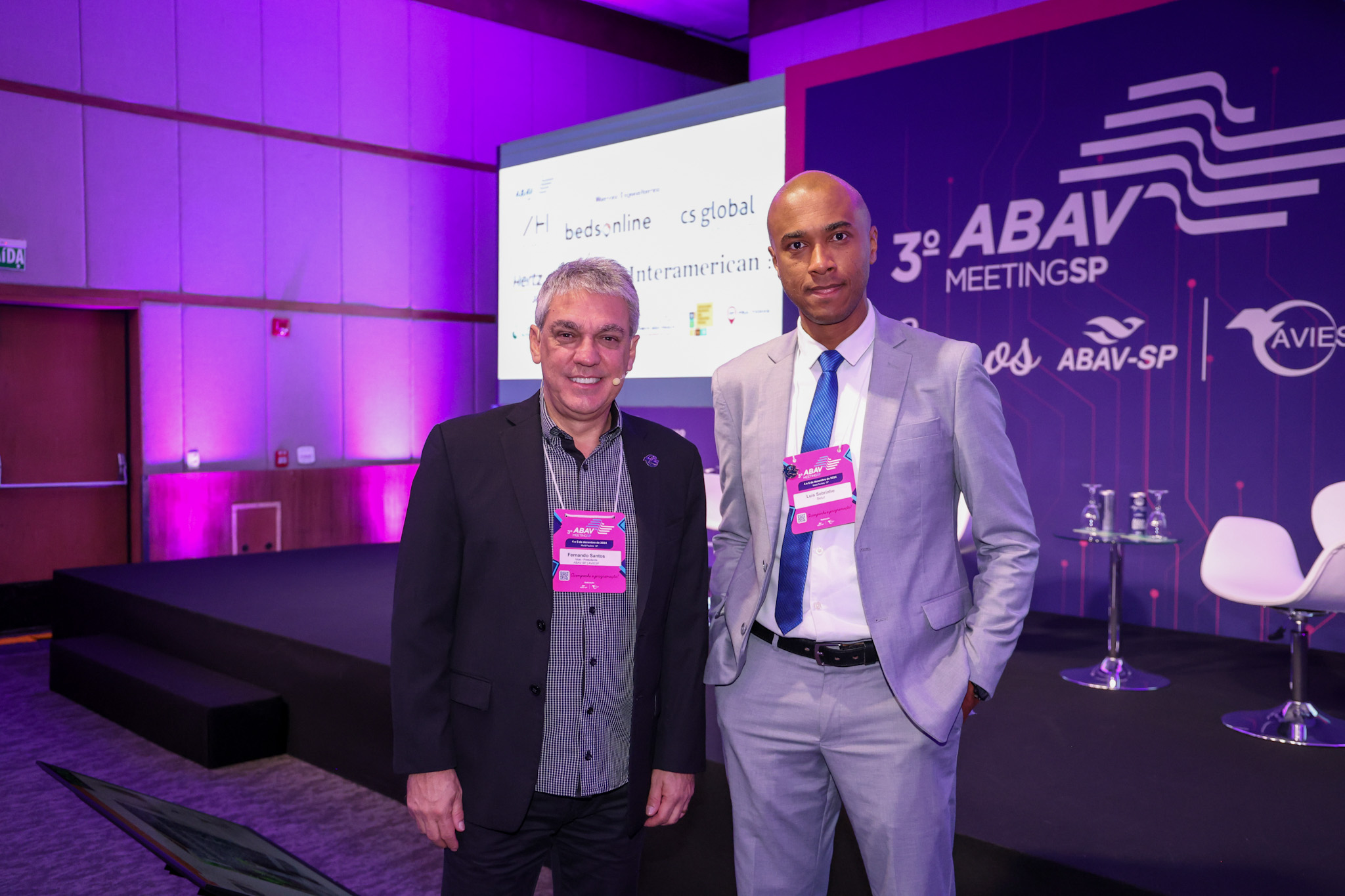 Fernando Santos, diretor da Abav-SP Aviesp, e Luís Sobrinho, da Setur-SP