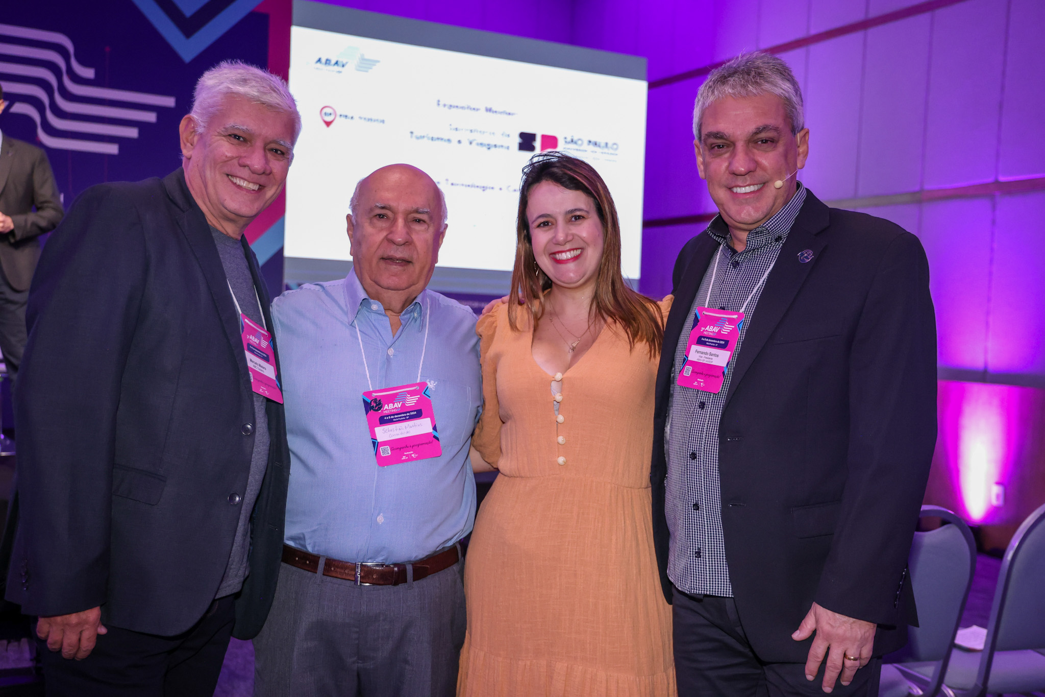 Marcelo Matera, Sebastião Martins, Juliana Assumpção e Fernando Santos, da Abav-SP Aviesp