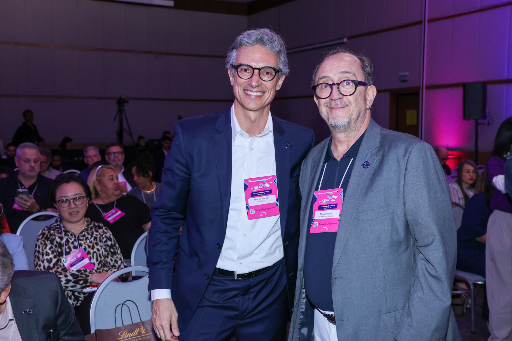Marco Ferraz, da Clia Brasil, e Ricardo Alves, da Velle Representações