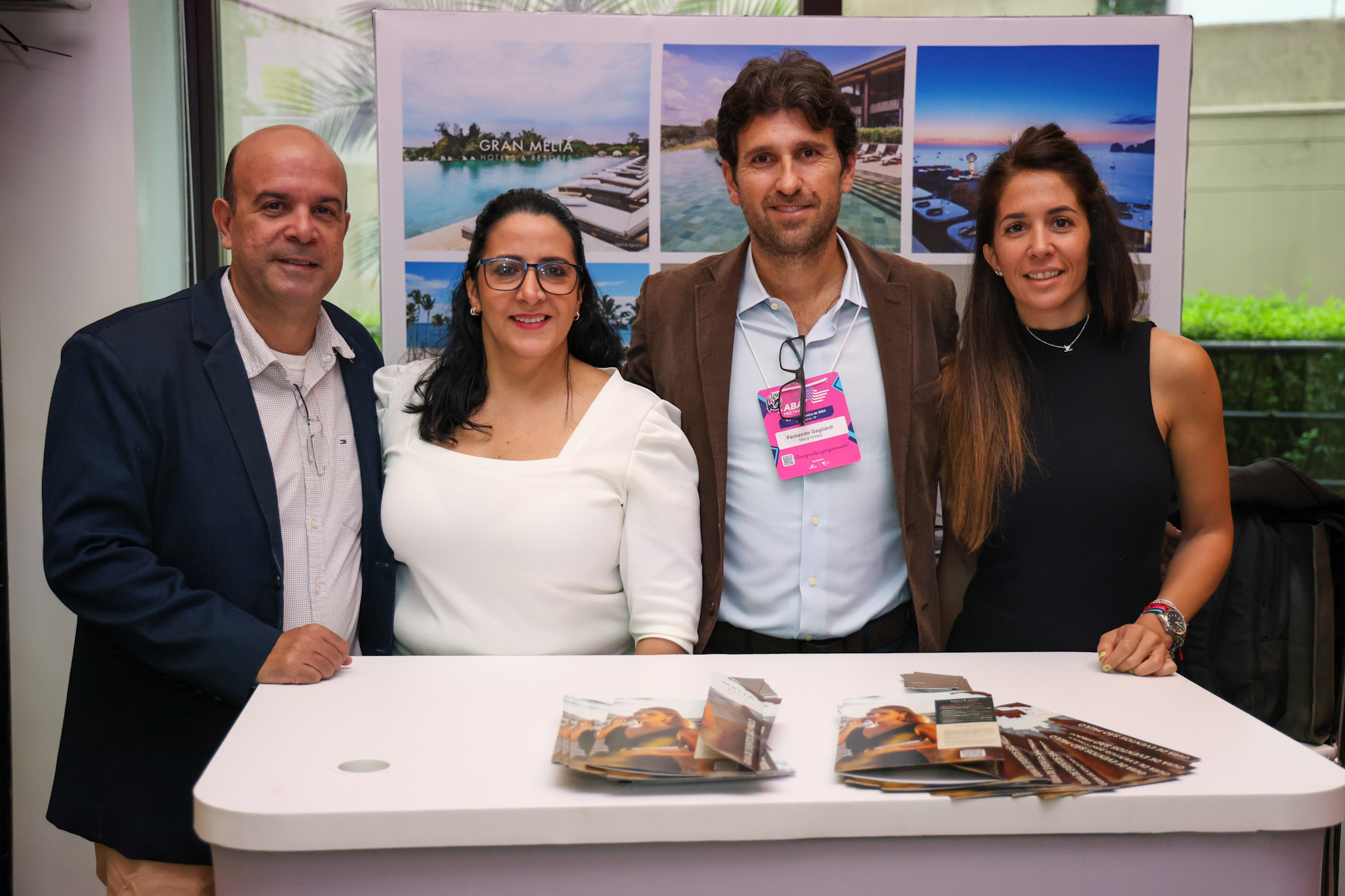 Raul Monteiro, Carolina Quijano, Fernando Gargioni, e Natália Saccani, do Meliá