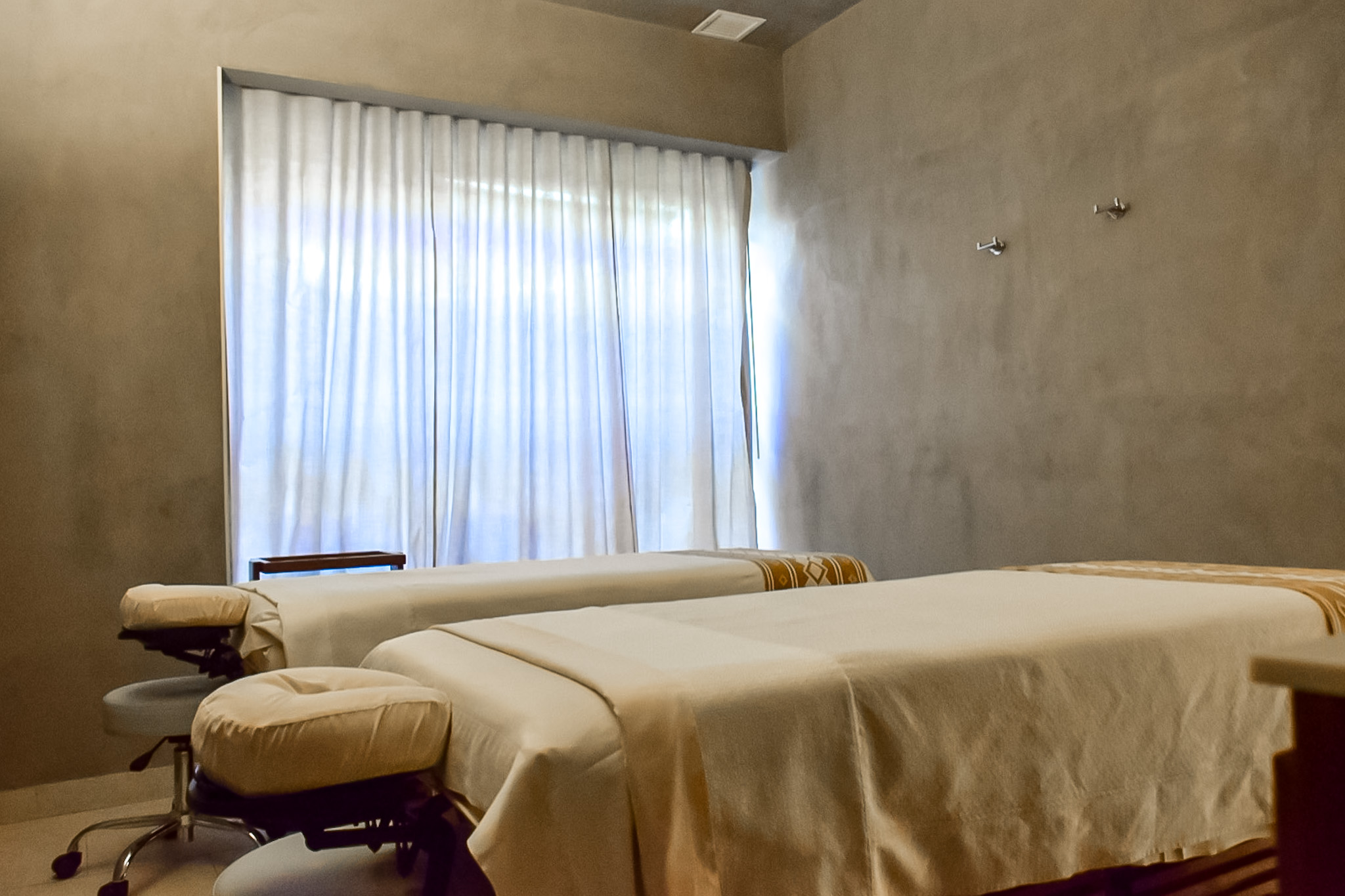 Sala de massagem no spa do Hilton Cancun Mar Caribe All Inclusive Resort