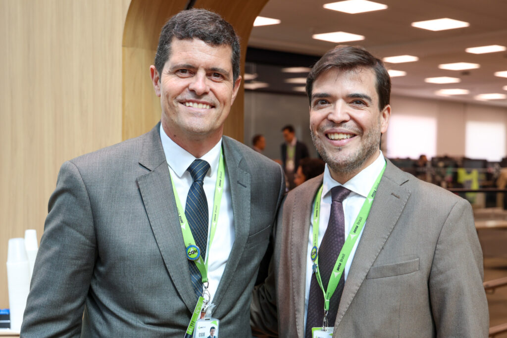 Santiago Yus, presidente da Aena no Brasil, e Marcelo Bento Ribeiro, diretor de relações institucionais, comunicação e ESG