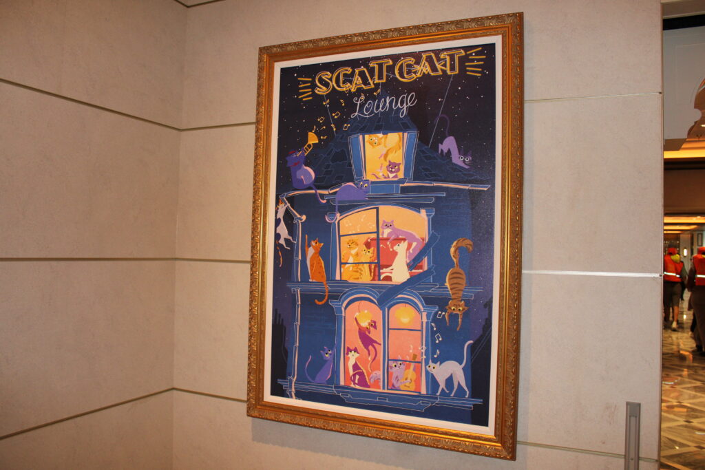 Scat Cat Lounge é um dos espaços do Disney Treasure