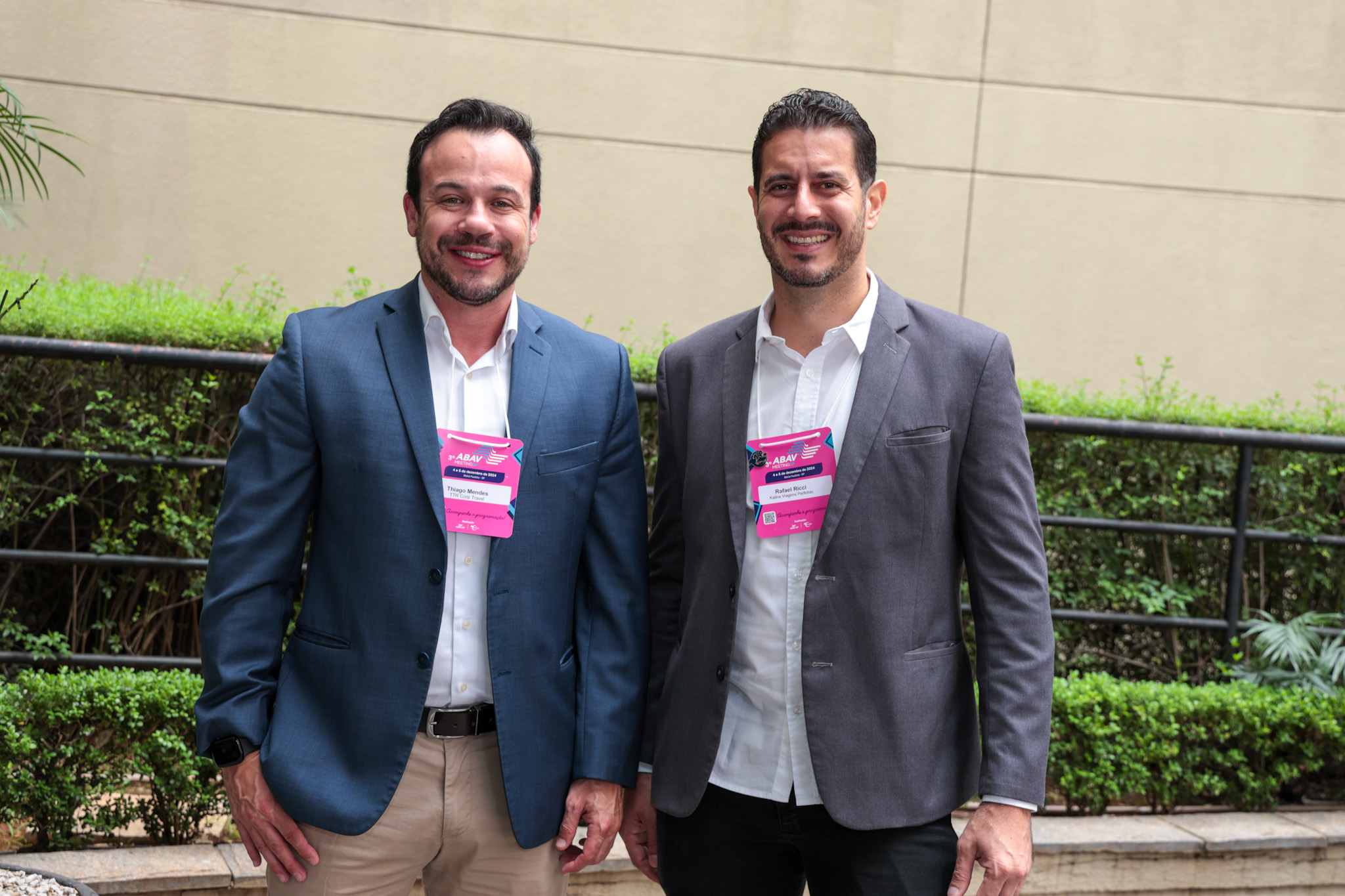 Thiago Mendes, da TTR Corp Travel, e Rafael Ricci, da Kalina Viagens Perfeitas