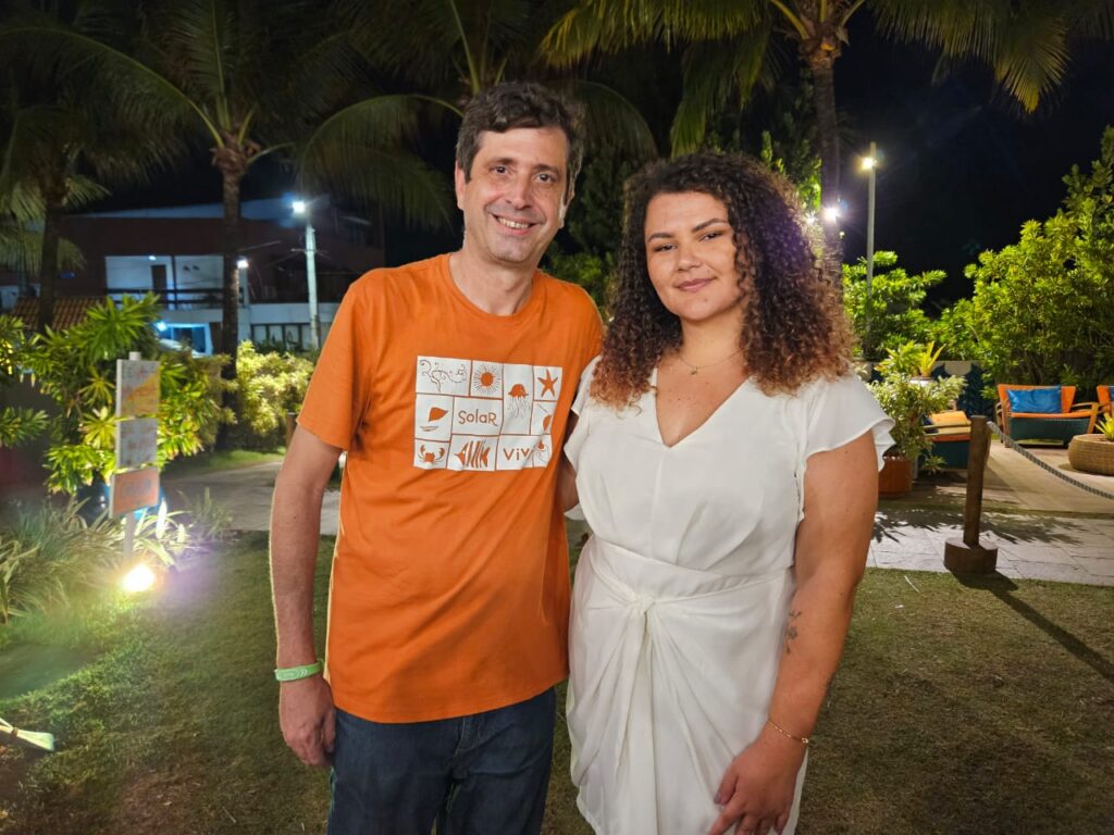 Fernando Sequeira, do Solar e Vivá, e Karina Mendes, da Gol Smiles