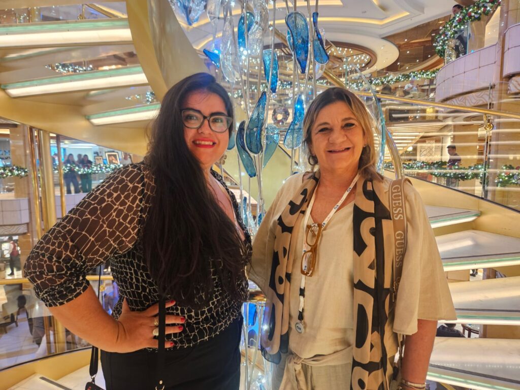 Paula Maluf, da Ponta Verde Turismo, e Nassira Michelotto, da Turismo e Viagens pelo Mundo