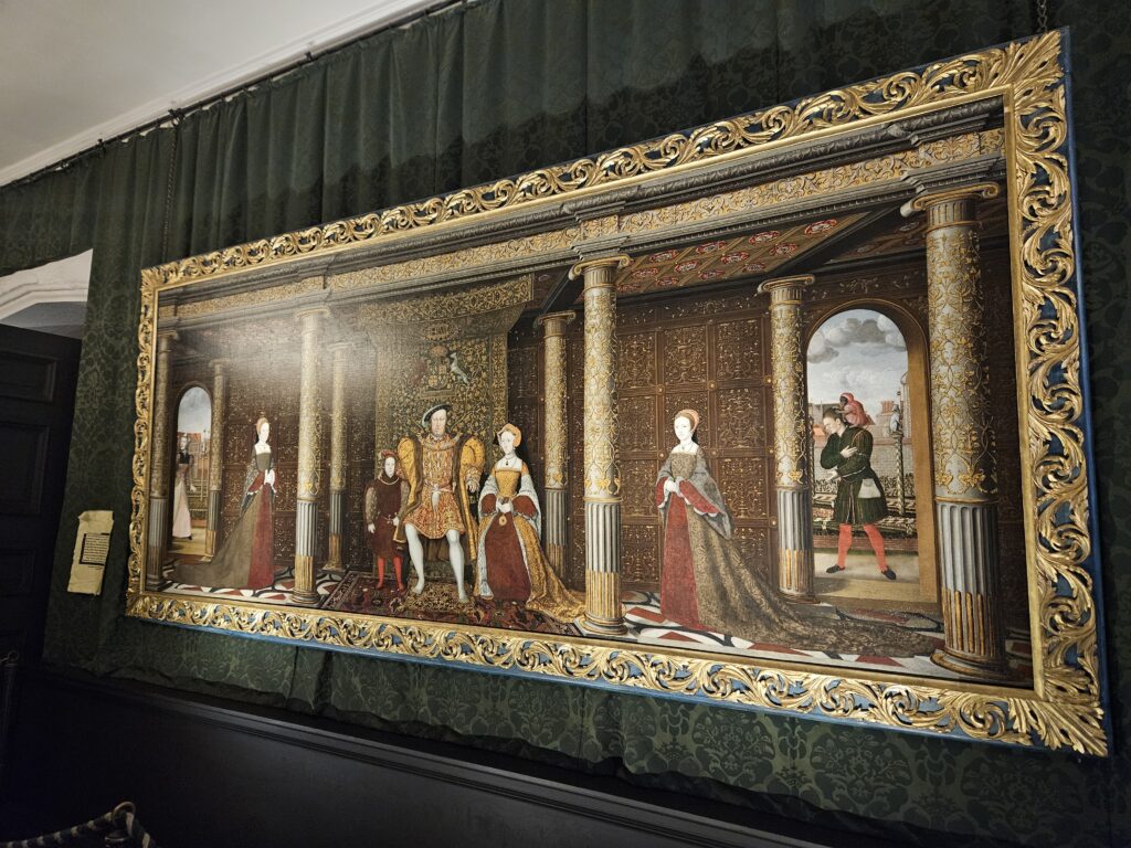 Rei Henrique VIII e sua família no Palácio de Hampton Court