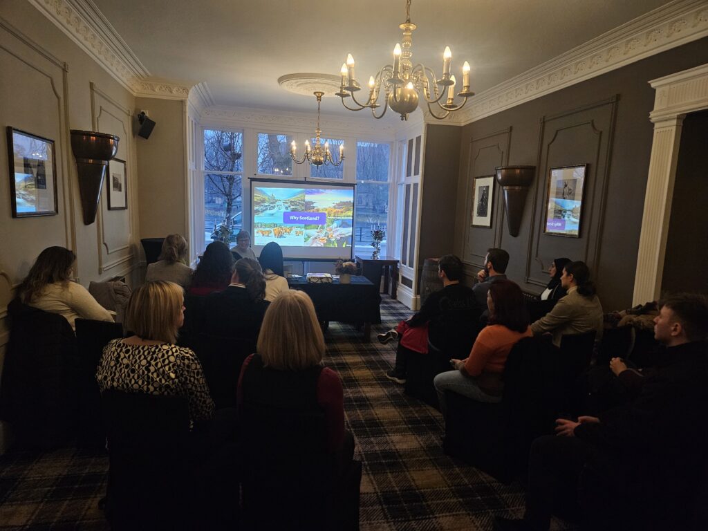 Apresentações do turismo escocês aos operadores do Brasil no The Glen Mhor Hotel
