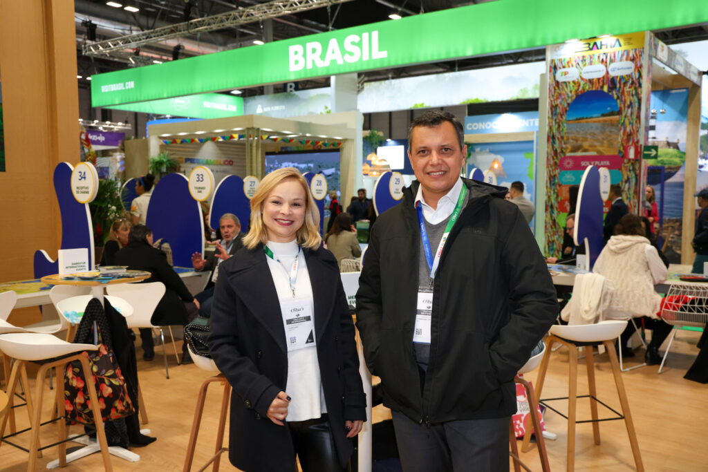 Alessandra Cardoso, e Carlos Barbosa, do Turismo de Aruba
