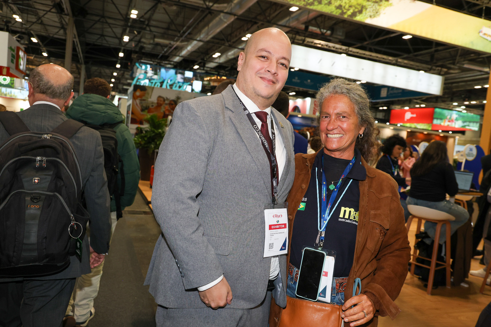 Amine Eljoudani, do Turismo de Marrocos, e Mari Masgrau, do M&E