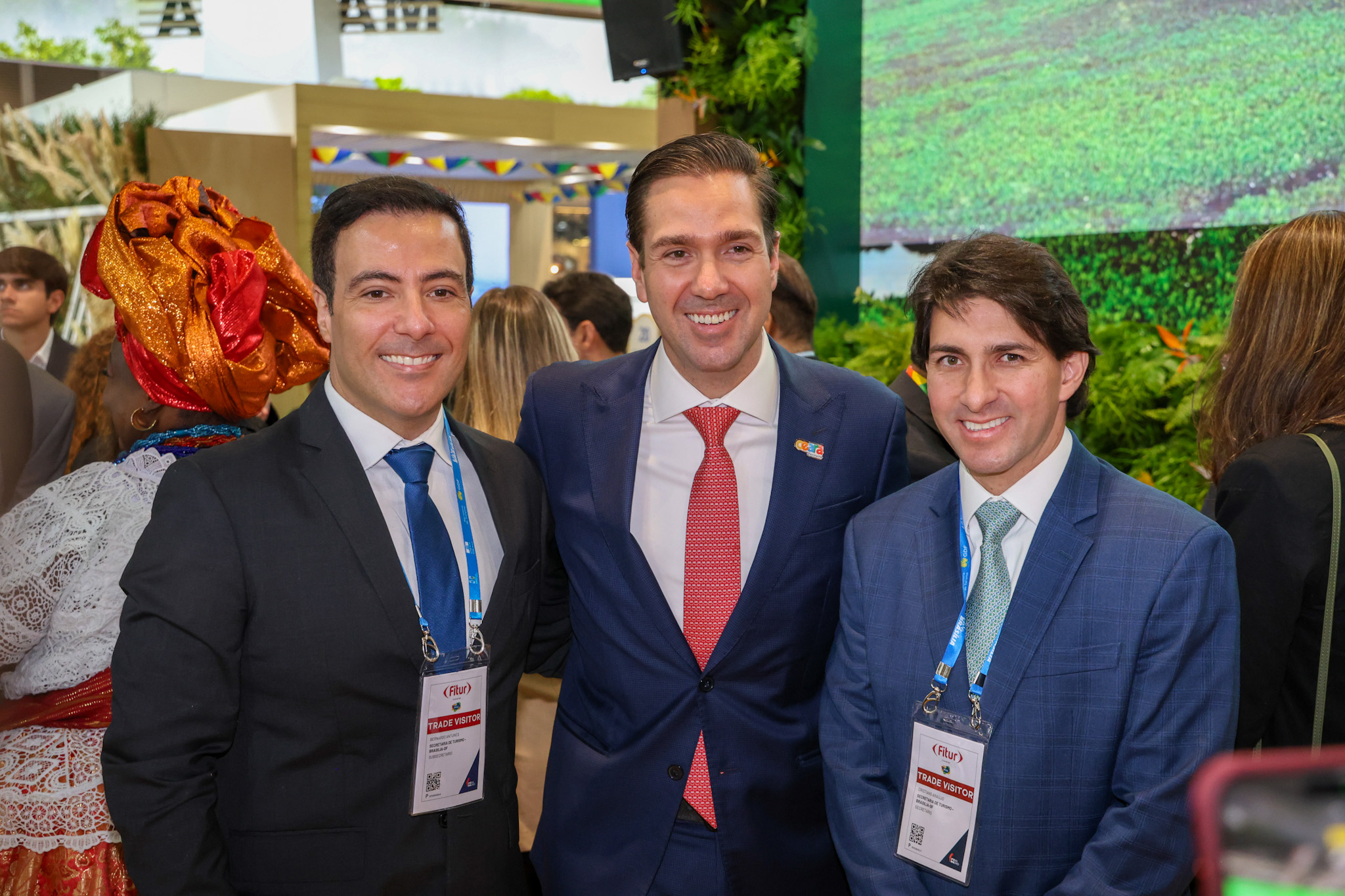 Bernardo Antunes, Setur-DF, Eduardo Bismarck, secretário de Turismo do estado do Ceará, e Cristiano Araújo, secretário de Turismo do Distrito Federal
