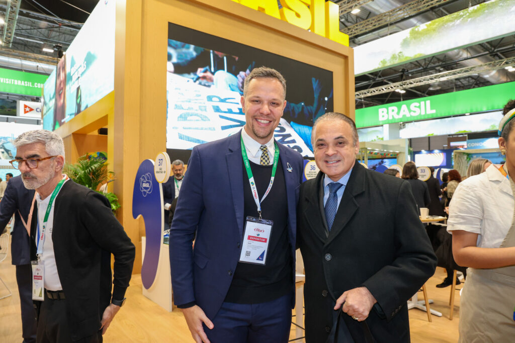 Bruno Reis, da Embratur, e Roberto de Lucena, secretário de Turismo do estado de São Paulo