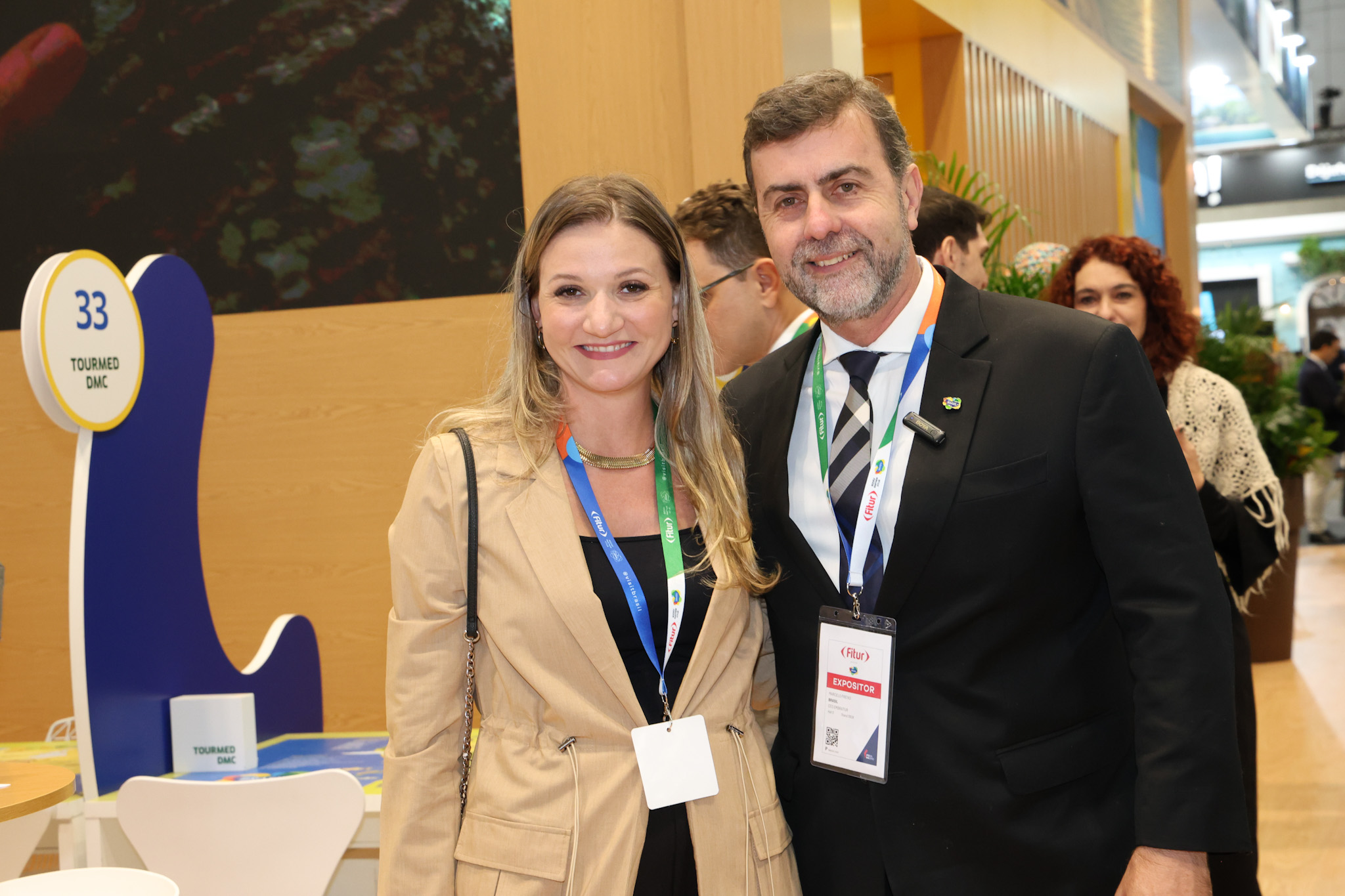 Cinthia Marques, do MTur, e Marcelo Freixo, da Embratur Cinthia Marques, do MTur, e Marcelo Freixo, da Embratur