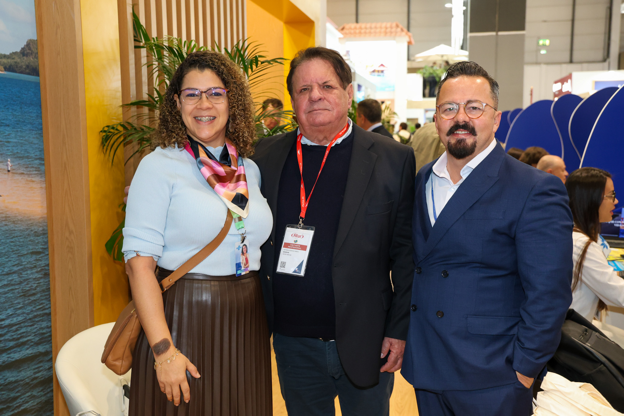 Flávia Nadler, do Sebrae, Airton Abreu, do Governo do Maranhão, e Rhayner Sousa, diretor da 11 Once Travel