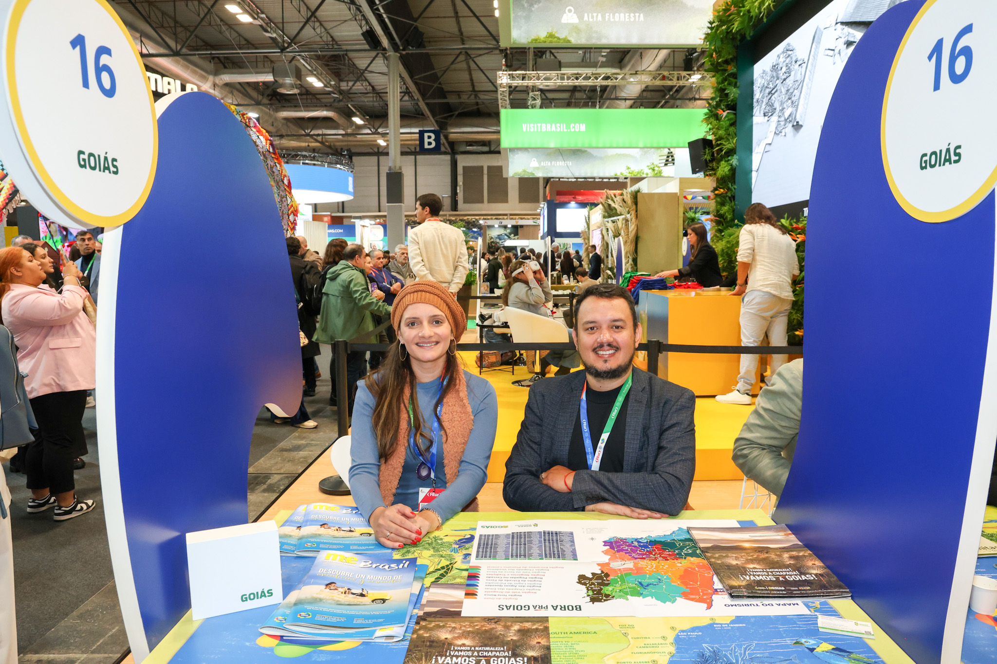 Joice Naves e Fernando Magalhães, da Goiás Turismo