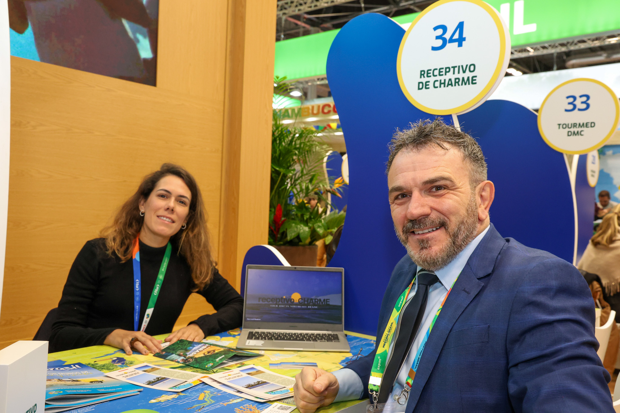 Luísa Monte, do Receptivo de Charme, e Jair Pasquini, da Expan Inteligência em Turismo