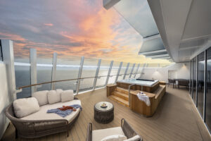 Varanda da MSC Yacht Club Owner's Suite (Divulgação/MSC)