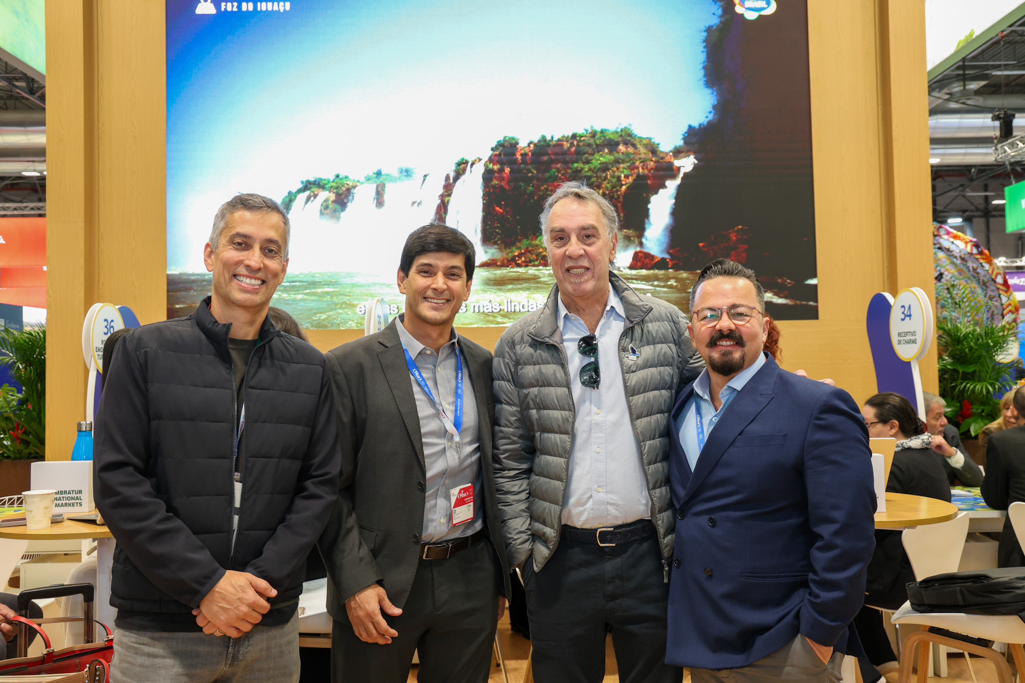 Marcelo Bocudo, da Travel Cach, Breno Amorim, da Fundtur, José Zuquim, da Ambiental, e Rhayner Sousa, da Once Travel Representações